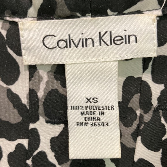 CALVIN Klein Leopard Print Cowl Neck Sleeveless Blouse - Picture 14 of 14